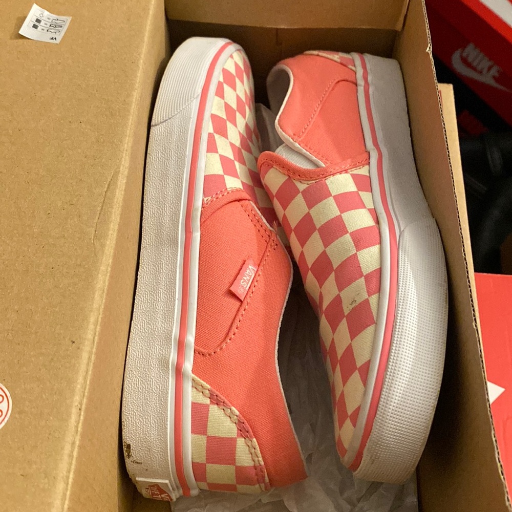Strawberry Checkerboard Vans